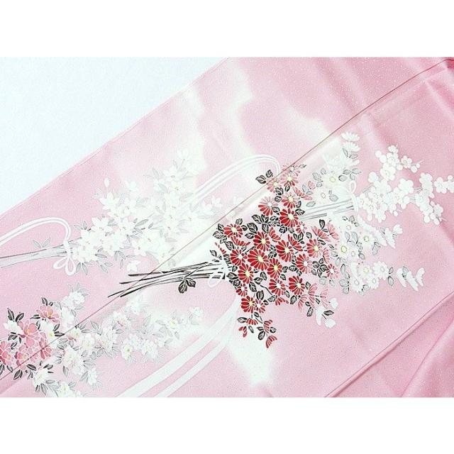 大特価通販 袷着物 綸子/四季の花束/155cm前後ベスト★ピンク暈かしお薦めですの通販はau PAY マーケット - いち乃会|商品ロットナンバー:493591291 格安低価