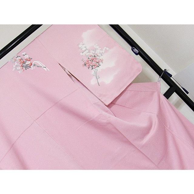 大特価通販 袷着物 綸子/四季の花束/155cm前後ベスト★ピンク暈かしお薦めですの通販はau PAY マーケット - いち乃会|商品ロットナンバー:493591291 格安低価