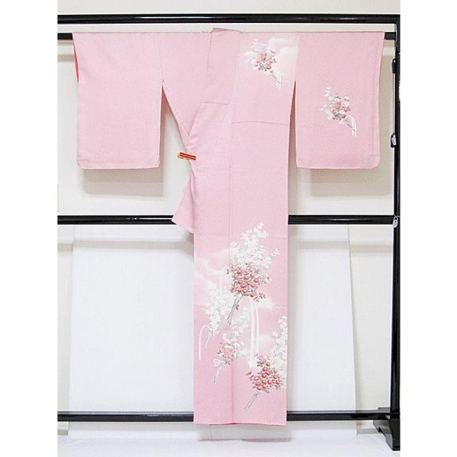 大特価通販 袷着物 綸子/四季の花束/155cm前後ベスト★ピンク暈かしお薦めですの通販はau PAY マーケット - いち乃会|商品ロットナンバー:493591291 格安低価