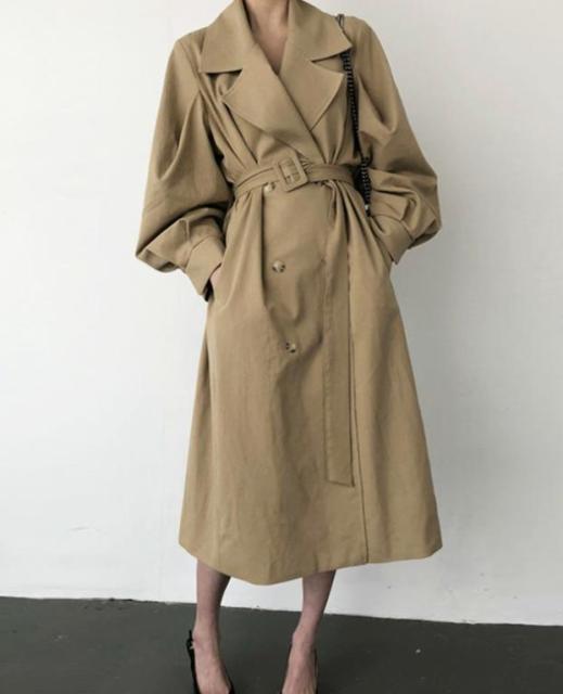 予約販売品 売れ筋 大きめ襟 トレンチ ロング コート フレア Aライン 韓国 ベルト付 アウター トレンド 流行 送料無料 オススメ商品 格安即決 Centrodeladultomayor Com Uy
