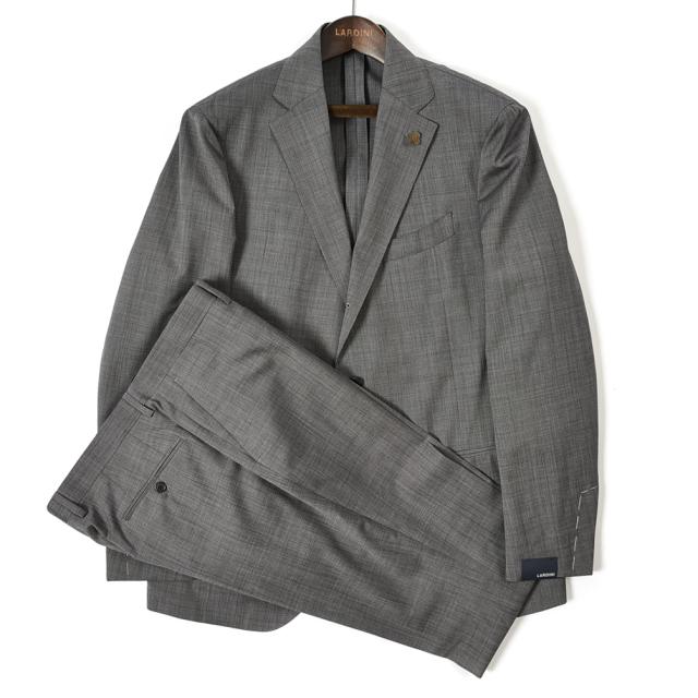 日本全国送料無料 ラルディーニ Lardini テーラード スーツ 段返り3bシングル ノータック 春夏 メンズ ウール 100 総柄 グレー イタリア ブランド ブート 代引不可 Reformschule De