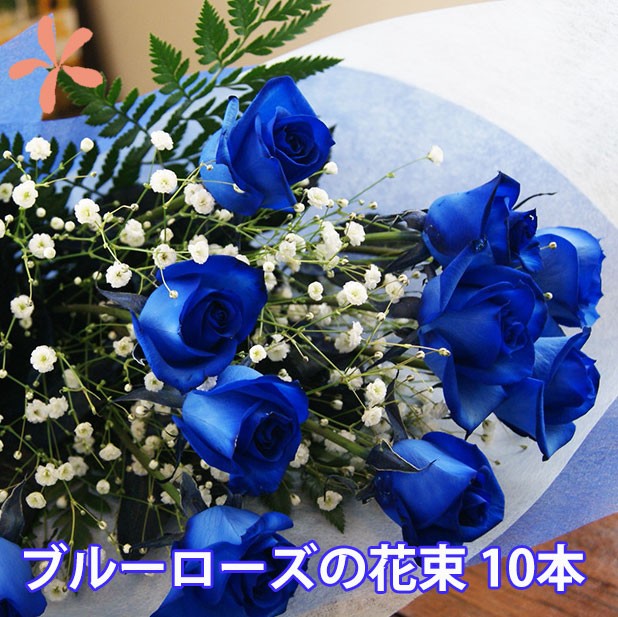 半額品 青いバラ ブルーローズ 10本とカスミ草 誕生日 プレゼント 青バラ 花束 青い薔薇 青薔薇 花 結婚記念日 送別会 花ギフト 青 薔薇 手数料安い Farmerscentre Com Ng