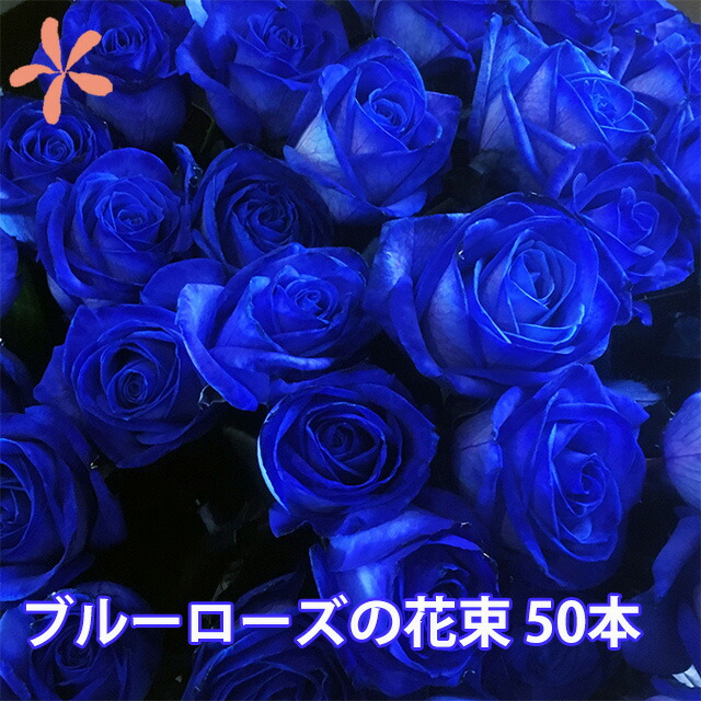 待望の再入荷 青いバラ ブルーローズ 50本とカスミ草 誕生日 プレゼント 青バラ 花束 花 結婚記念日 送別会 花ギフト お供え 退職祝い 青 薔薇 プレミアム Inovapar Com Br