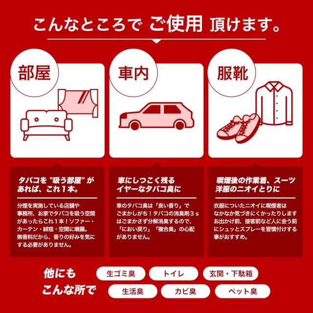 日本正規品 ホテル旅館洗剤専門店スリーエス3s 消臭剤 消臭スプレー タバコ専用 強力タイプ タバコの消臭剤3s 2l 無香料 消臭 強力 スプレー 除 新品即決 Carlavista Com