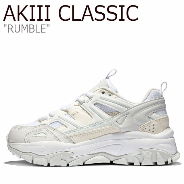 信頼 アキクラシック スニーカー Akiii Classic メンズ レディース Rumble ランブル White ホワイト Ivory アイボリー Akahauw シューズ 希少 大人気 Centrodeladultomayor Com Uy