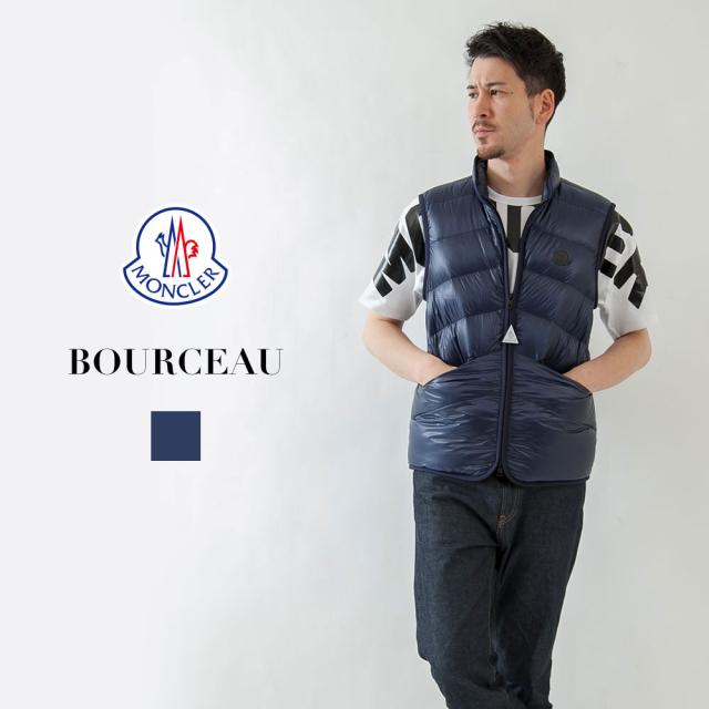 在庫あり 即納 Moncler モンクレール Bourceau メンズ アウター ダウンジャケット ベスト ダウンベスト ネイビー 春夏 最新モデルが入荷 Upik Ac Ug