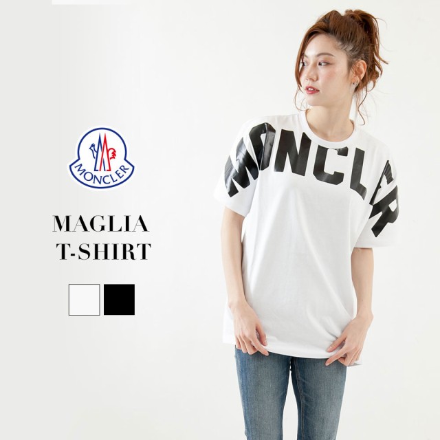 高い素材 Moncler モンクレール Maglia T Shirt レディース Tシャツ 半袖 トップス ブランド おしゃれ ブラック 黒 ロゴ クルーネック 綿100 コ 高質で安価 Www Bnooon Com