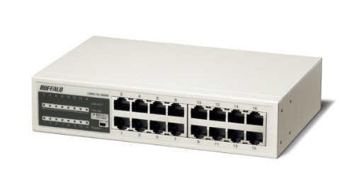 バッファロー 10/100M 16ポート スイッチングHub 電源内蔵モデル LSW3-TX-16NSR(LSW3-TX-16NSR)