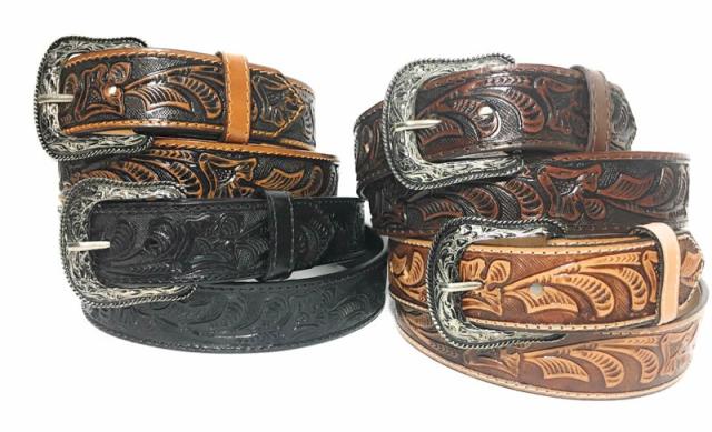 在庫あり 即納 ma Neb1 メンズ ウエスタン フローラルデザイン レザー ベルト ベルト巾 38mm カラー4種類 人気商品再入荷 Www Iacymperu Org