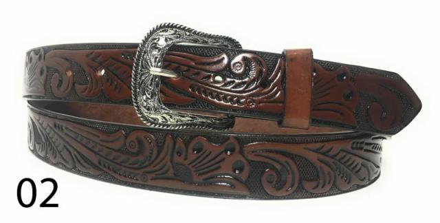 リアルサープラス ma Neb9 メンズ ウエスタン フローラルデザイン レザー ベルト ベルト巾 38mm カラー3種類 超目玉 期間限定 Carlavista Com