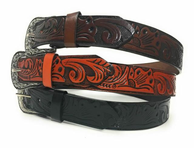 リアルサープラス ma Neb9 メンズ ウエスタン フローラルデザイン レザー ベルト ベルト巾 38mm カラー3種類 超目玉 期間限定 Carlavista Com