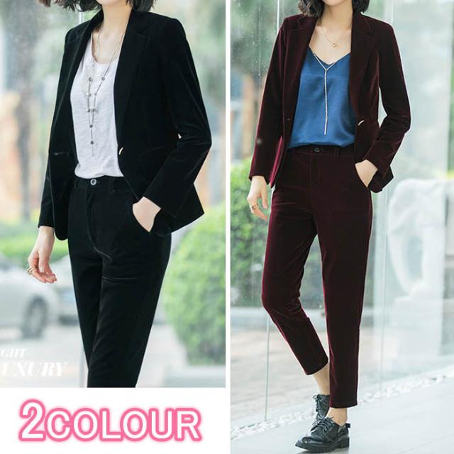 超特価セール 21大人気 オフィス カジュアル セットアップ レディース 大きいサイズ パンツスーツ 1つボタン ジャケット 着痩せ 正式 スーツセット チャンピオン Geocing Com