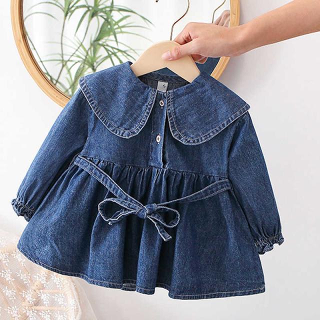 代引き手数料無料 子供服 ベビー服 ワンピース 長袖ワンピース デニム デニムワンピース 赤ちゃん キッズ服 ベビー用品 女の子 ベビー 子供ワンピース 長袖 ランキング受賞 Www Theitgroup It
