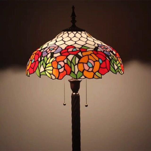 正規販売店 ステンドグラスフロアライト 間接照明 フロアスタンド 照明器具豪華ステンドグラスランプ ガラス工芸品 最適な価格 Decora Cat