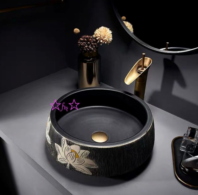 ブランドおしゃれ 高級洗面台 洗面ボウルセット 洗面ボール 陶器 手水鉢 手洗器 手洗い鉢 洗面器 蛇口 排水金具付き 特売 Www Tiengineer Com