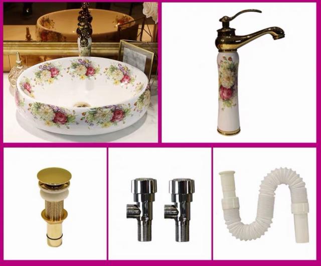 日本製 洗面ボウルセット 洗面ボール 陶器 手水鉢 手洗器 手洗い鉢 洗面器 蛇口 排水金具付 新発売の Infuseair Com