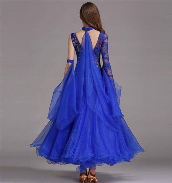 最安値に挑戦 社交ダンス衣装 ワンピース モダンダンス ワルツ専用ドレス レッスン着 ルンバ サンバ 練習競技着デモ用 スタンダード発表会用演出服 保存版 Olsonesq Com