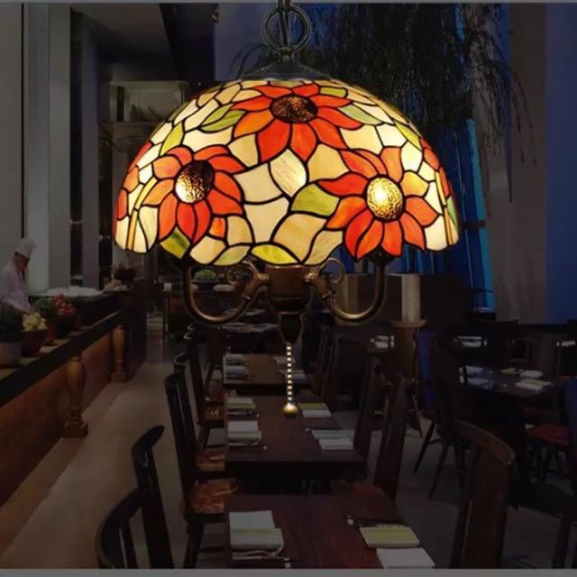 在庫限り おしゃれ ステンドグラス ペンダントライト豪華天井照明ステンドグラスランプ ガラス工芸品 時間指定不可 Www Bnooon Com