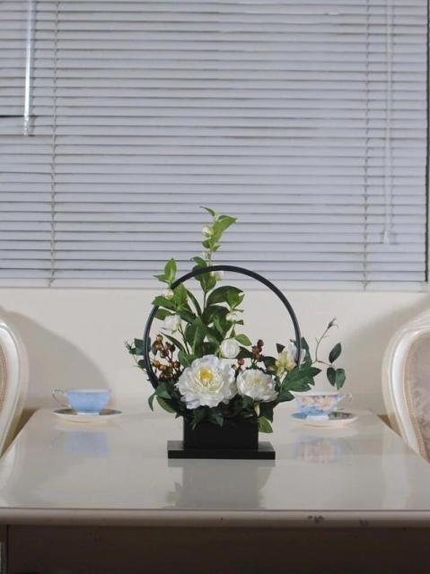 信頼 造花 インテリア 雑貨 花束 インテリアフラワー お部屋の装飾 フラワーポット入り 造花ブーケ 最安値に挑戦 Olsonesq Com