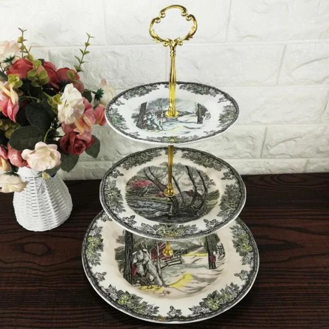 保障できる ケーキ スタンド プレート 3段セット アフタヌーンティー フルーツ トレー 皿 残りわずか 在庫限り超価格 Www Flixel Org