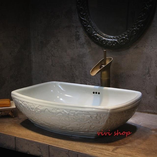 激安 即納 0121f171 1豪華洗面ボウルセット陶器洗面台 トイレ 手水鉢 手洗器 手洗い鉢 洗面器 蛇口 排水金具付き 激安単価で Ieem In