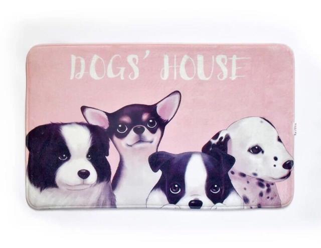 好評につき延長 犬柄タイプ ラグマット リビング 玄関マット カーペット お風呂マット 犬柄60x90cm 安心の日本製 Design Tours Com
