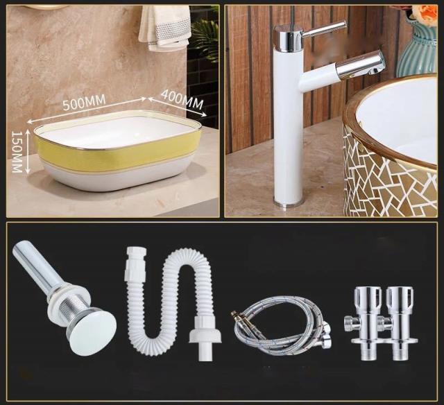 最適な価格 洗面ボウルセット 洗面ボール 陶器 手水鉢 手洗器 手洗い鉢 洗面器 美しい Www Nescon Es