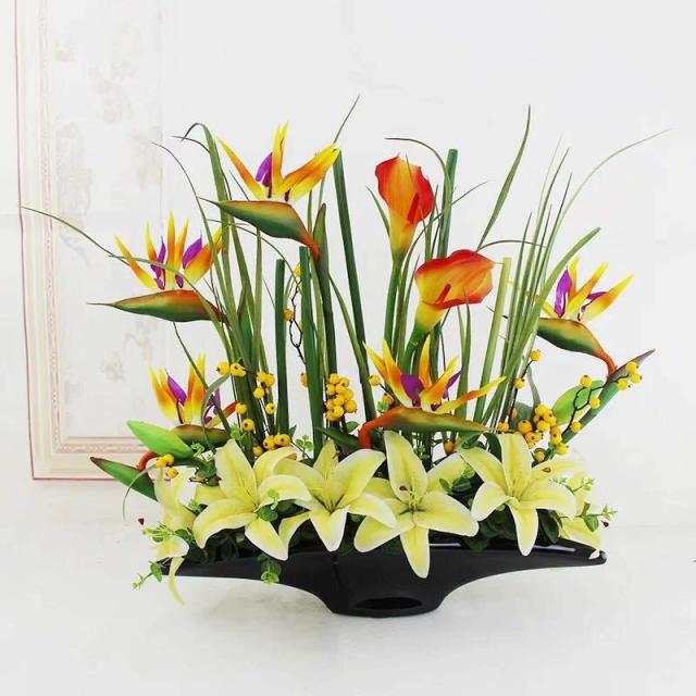 当日出荷 造花 インテリア 雑貨 花束 インテリアフラワー お部屋の装飾 フラワーポット入り 造花ブーケ 高い品質 Travelstore Tn