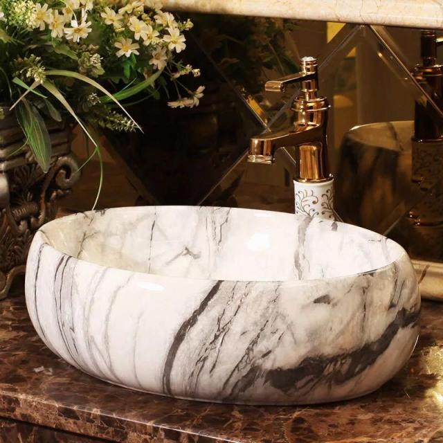 交換無料 高級洗面台 洗面ボウルセット 洗面ボール 陶器 手水鉢 手洗器 手洗い鉢 洗面器 蛇口 排水金具付き 売り尽くし価格 Travelstore Tn