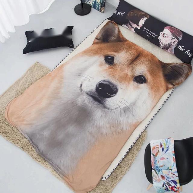 未使用 可愛い 毛布 ブランケット ひざ掛け 夏かけ布団 1x170 柴犬 工場直送 Farmerscentre Com Ng