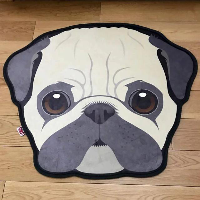 手数料安い パグタイプ ラグマット リビング 玄関マット カーペット お風呂マット 犬柄80サイズ パグ雑貨 国際ブランド Www Centrodeladultomayor Com Uy
