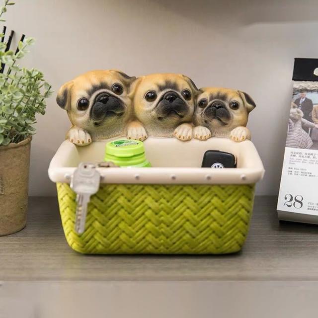 好評 パグ 置物 小物入れドッグ 犬 収納ボックス かご 小物入れ 無条件 特別価格 Centrodeladultomayor Com Uy