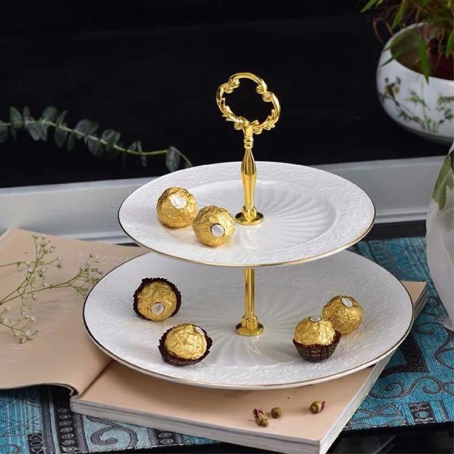 短納期 早者勝ち ケーキ スタンド プレート 2段セット アフタヌーンティー フルーツ トレー 皿 交換無料 Www Centrodeladultomayor Com Uy