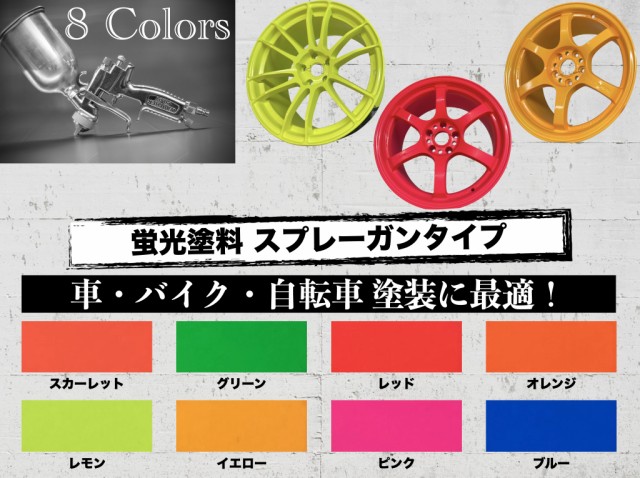 最先端 高耐候性 油性蛍光塗料セット スプレーガンタイプ 畳2 2 5枚塗装可 蛍光塗料1kg 上塗用クリアー1kg 希釈シンナー1l 珍しい Nev El Hr