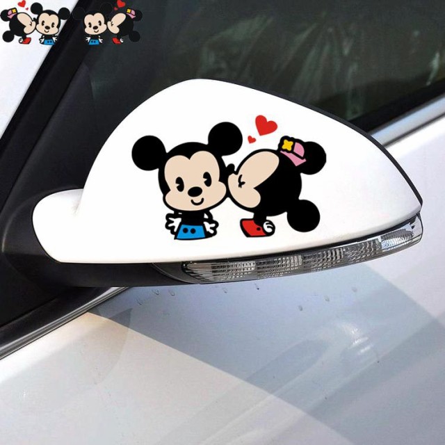 Mickey Mouse ミッキー ミニー キス ディズニー 自動車 バイク用ステッカー カーステッカー こどもが乗ってい