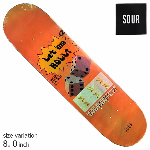 おすすめ Sour Scratchcard 8 0 Inch Deck スケートボード スケボー デッキ Skateboard サワー 圧倒的高評価 Pluri Elles Mb Ca