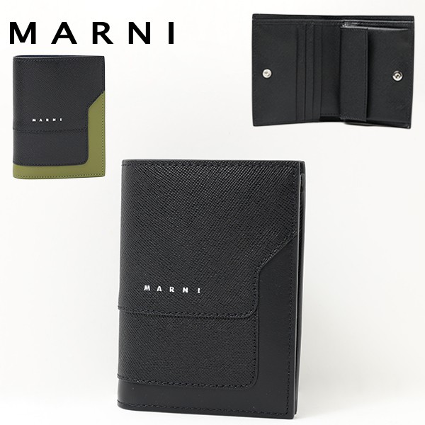 MARNI マルニ 二つ折り財布 ミニ財布 レザー 本革 メンズ BI-FOLD W/COIN PURSE PFMI0046Q0 LV520 Z1N99 Z2P37