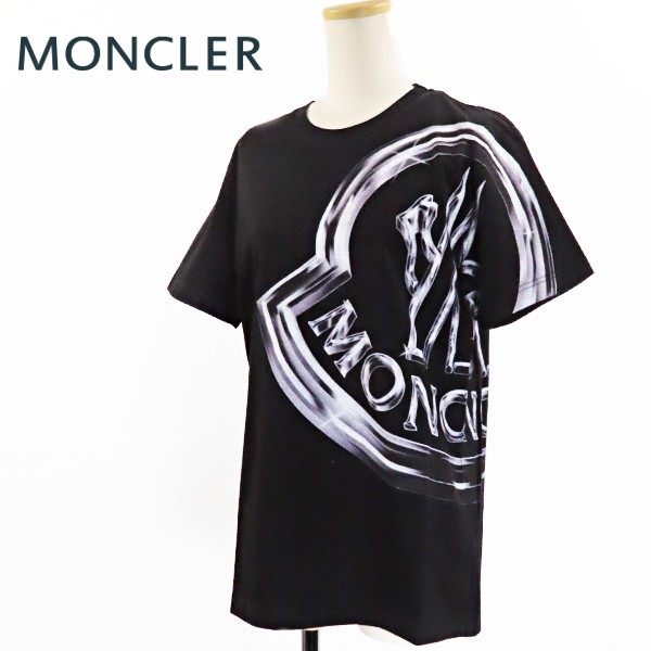 MONCLER モンクレール T-Shirt 8C000 19 829ET 999 Tシャツ クルーネック コットン 半袖 ロゴ レディース