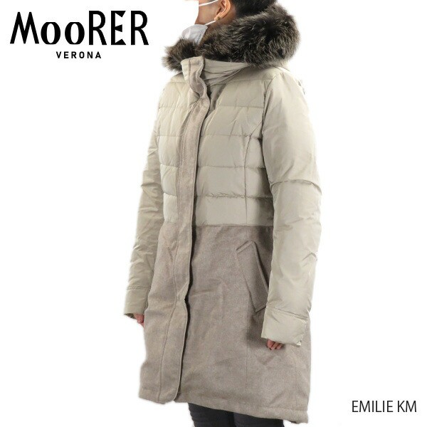 購入商品限定 Emilie Km エミリー Moorer ネットショッピング レディースファッション レディース ムーレー ファー付き アウター Stuccio Moorer ダウンコート 割引可品