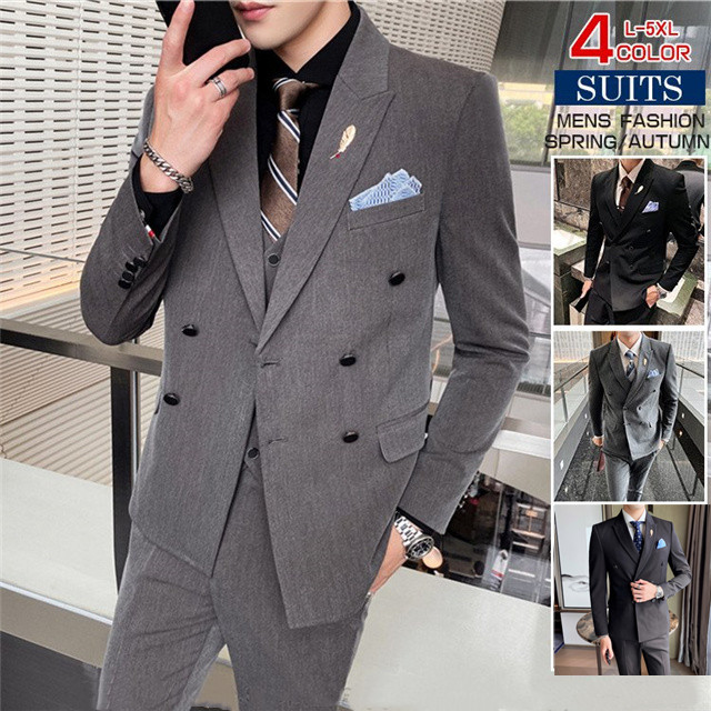 Sale 公式通販 スーツ メンズ スリーピース ビジネス ダブルスーツ おしゃれ スタイリッシュ 3ピース 洗えるパンツ ジレ ベスト付き パーティー オンラインストア限定 Centroprofesorjuanbosch Com