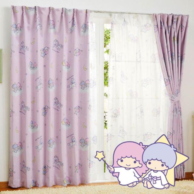 偉大な キキ ララ キキララ 2級 遮光 遮熱 カーテン 幅100 178cm丈 2枚セット サンリオ Sanriozone Little Twin Stars キキ ララ Kiki La 大人気 Carlavista Com
