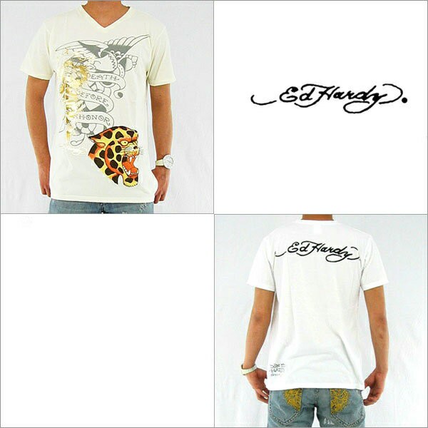 爆安プライス Ed Hardy エドハーディー メンズ レオパード Vネック Tシャツ 圧倒的高評価 Lovemesomegadgets Com