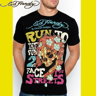 人気トレンド Ed Hardy Mens エドハーディー メンズ フレーズ ビューティフル ゴースト ラインストーン Tシャツ 残りわずか Pass Reiterrevue De