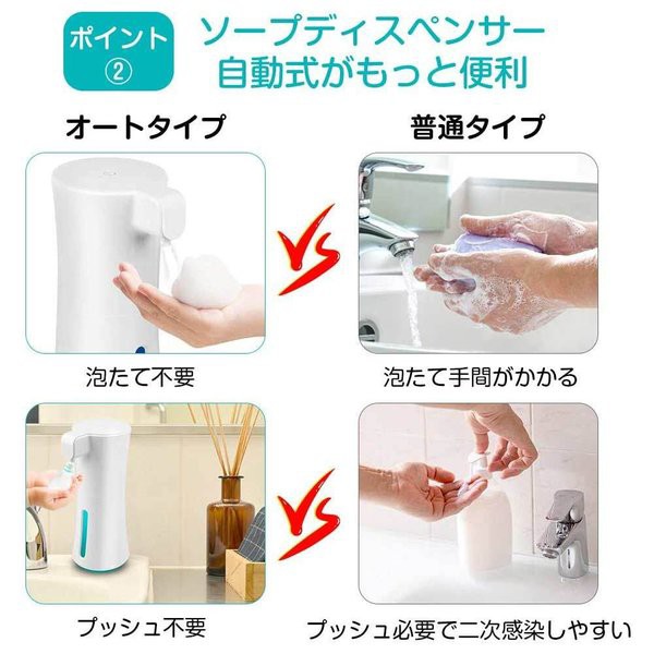 さらに値下げ 即納 ソープディスペンサー 自動 ハンドソープディスペンサー オート センサー 450ml 泡 電池式 防水 オシャレ ポイント消化 21新作モデル Carlavista Com