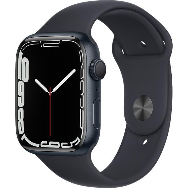 Apple Watch Series 7（GPSモデル）45mmミッドナイトアルミニウムケースとミッドナイトスポーツバンド レギュラー MKN53J-A[ラッピング可