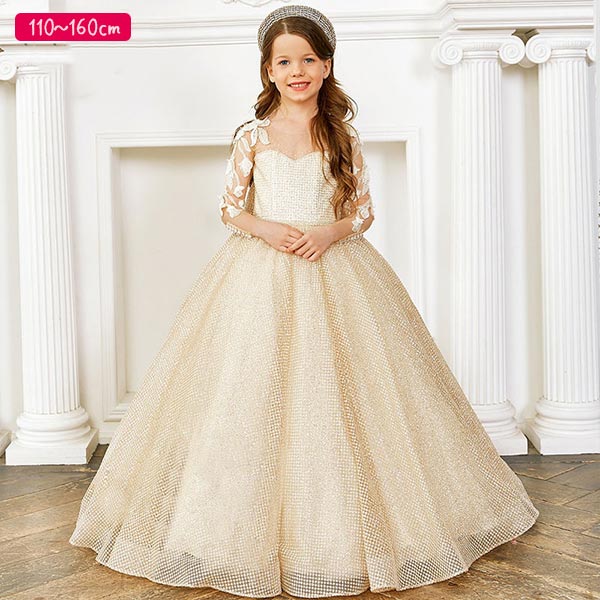 22人気no 1の 女の子 中学生 小学生 ロングドレス 高級ドレス こども用 衣装 ピア フラワーガール 結婚式 大人っぽい マキシ丈 子供 豪華 コスチューム ドレス Vedterminalen No