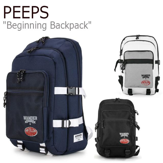 ピープス リュック PEEPS BEGINNING BACKPACK ビギニング バックパック NAVY WHITE BLACK