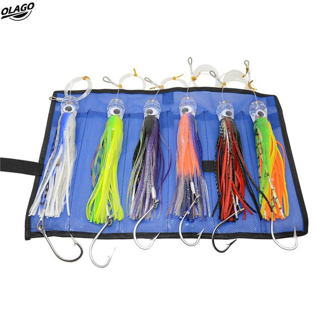 特売 6ピース 9インチ 海 釣り ルアー セット トローリング ソフトルアー コイ マグロ マリン 人気商品再入荷