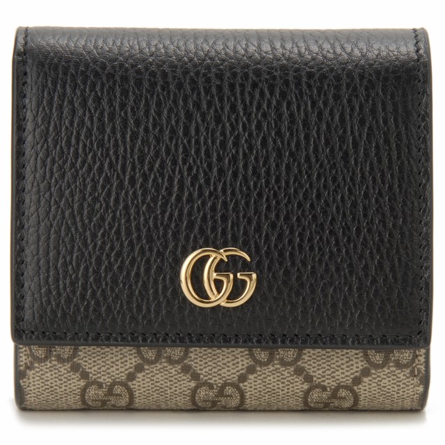 GUCCI グッチ 二つ折り財布 ブラック 598587 717WAG 1283 GGマーモント コンパクト財布