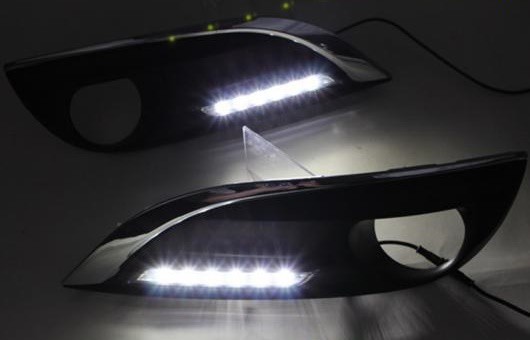 AL 適用: プジョー/PEUGEOT 308 2012-2014 LED DRL デイタイムランニングライト 高光度 ガイド AL-HH-0474